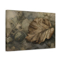 Side Mockup 4. Wabi Sabi Curled Leaf shown as canvas print