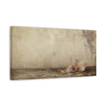 Side Mockup 3. Wabi Sabi Fallen Blossom shown as canvas print