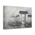 Side Mockup 4. Wabi Sabi Garden Gate shown as canvas print