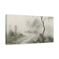 Side Mockup 3. Wabi Sabi Garden Path shown as canvas print