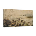 Side Mockup 3. Wabi Sabi Lotus Seedpods shown as canvas print