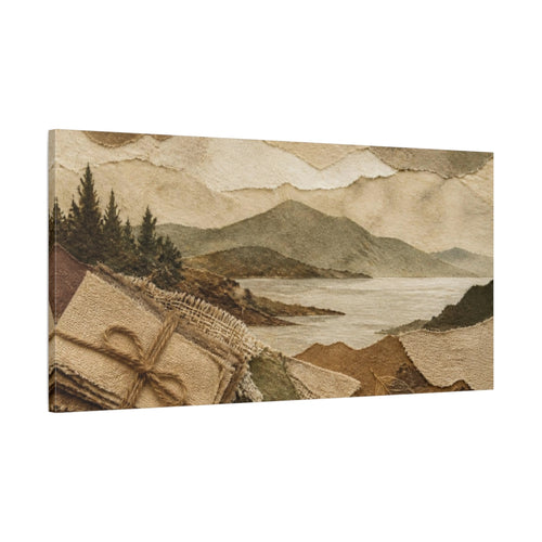 Main Mockup. Wabi Sabi Paper Landscape shown as canvas print