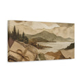 Side Mockup 3. Wabi Sabi Paper Landscape shown as canvas print
