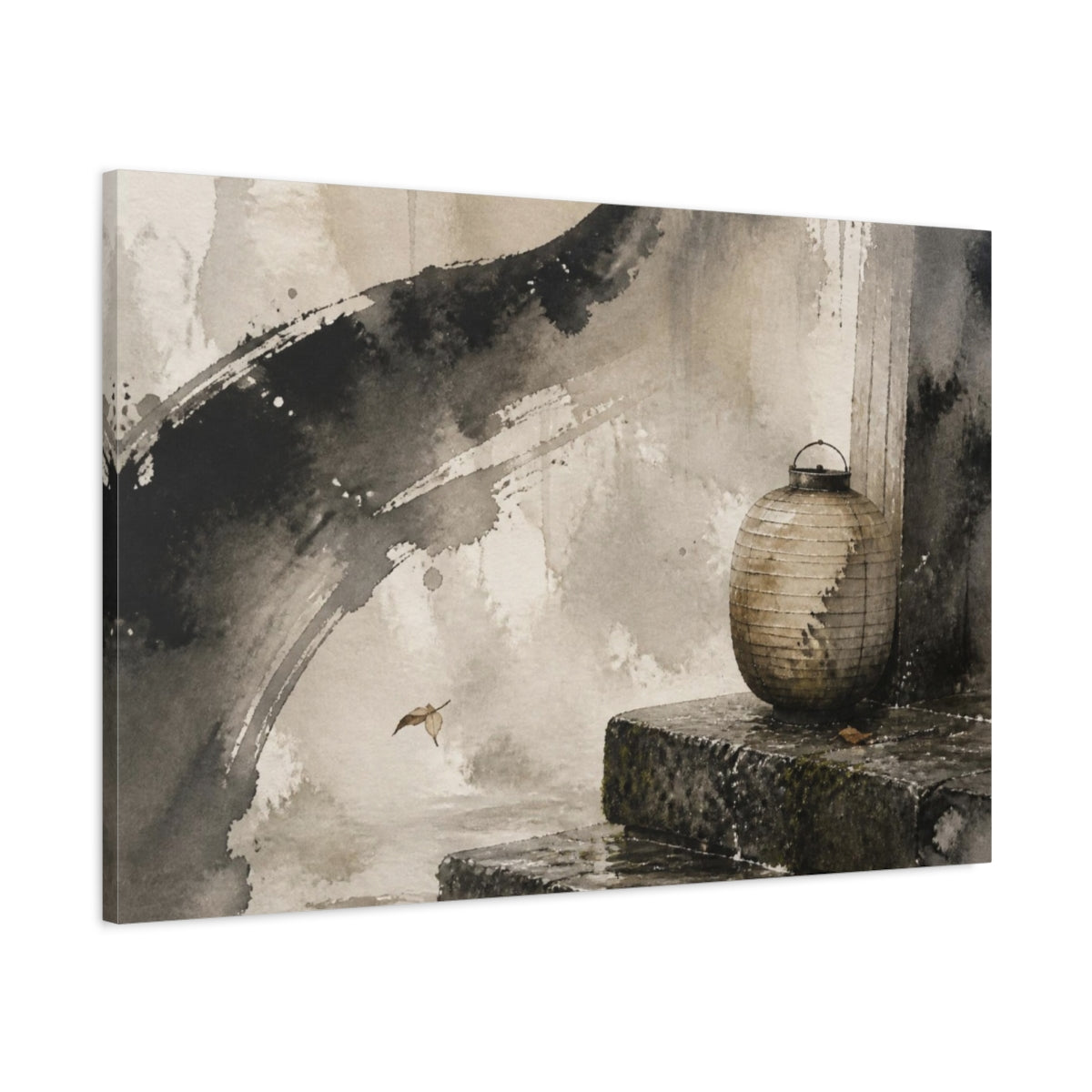 Main Mockup. Wabi Sabi Paper Lantern shown as canvas print