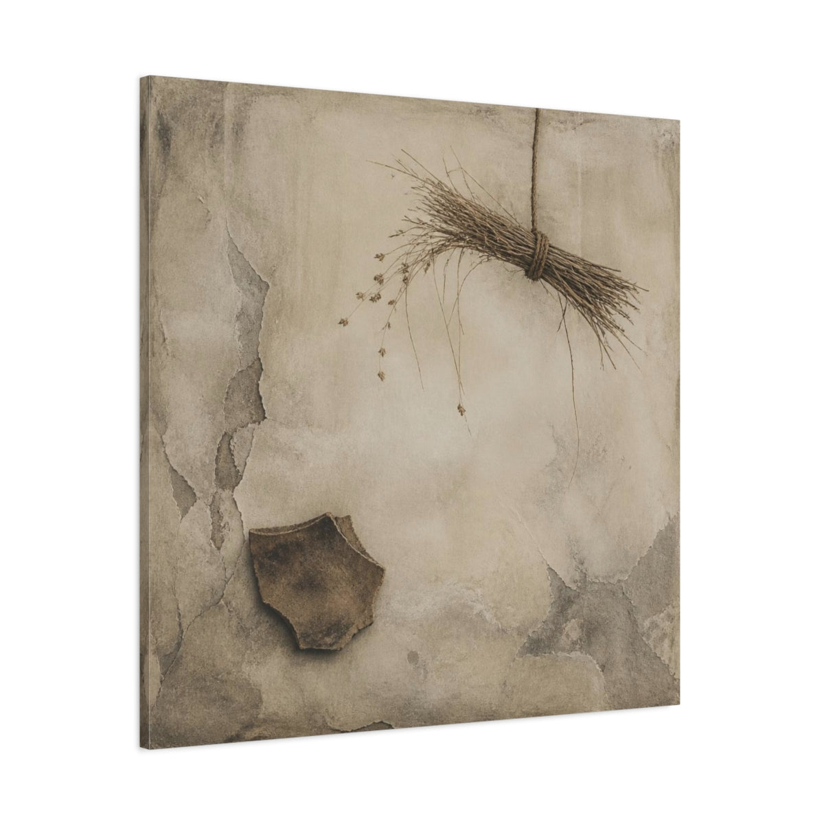 Side Mockup 1. Wabi Sabi Reed Bundle shown as canvas print