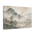 Side Mockup 4. Wabi Sabi Rice Terraces shown as canvas print