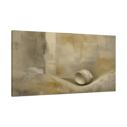 Main Mockup. Wabi Sabi Shell Study shown as canvas print