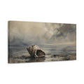 Side Mockup 3. Wabi Sabi Shell Study shown as canvas print