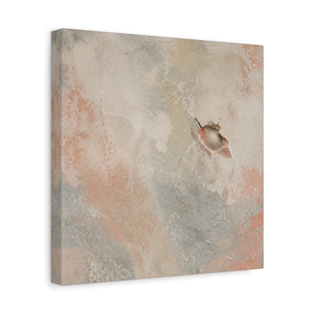Side Mockup 8. Wabi Sabi Shell Wall shown as canvas print
