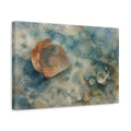 Side Mockup 4. Wabi Sabi Shells shown as canvas print