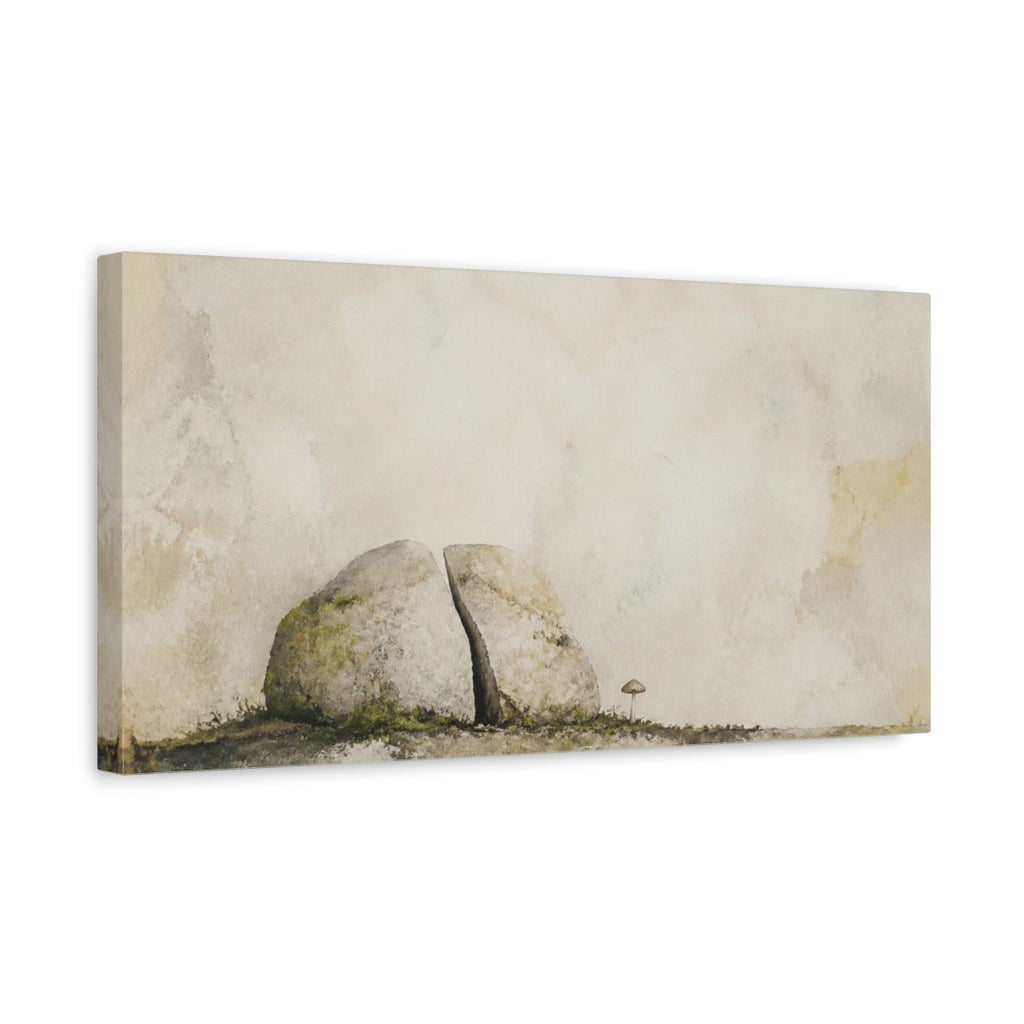 Side Mockup 3. Wabi Sabi Split Stone shown as canvas print