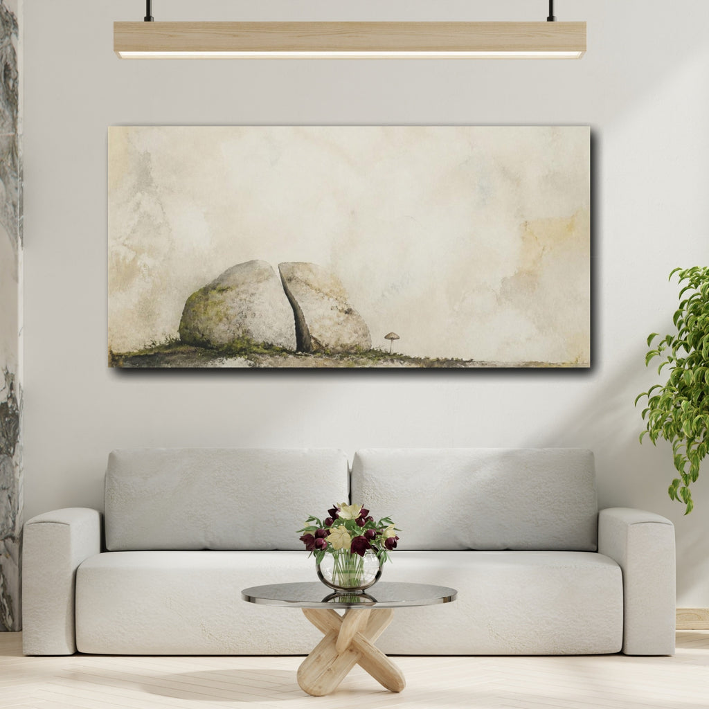 Mockup 2. Wabi Sabi Split Stone shown as canvas print