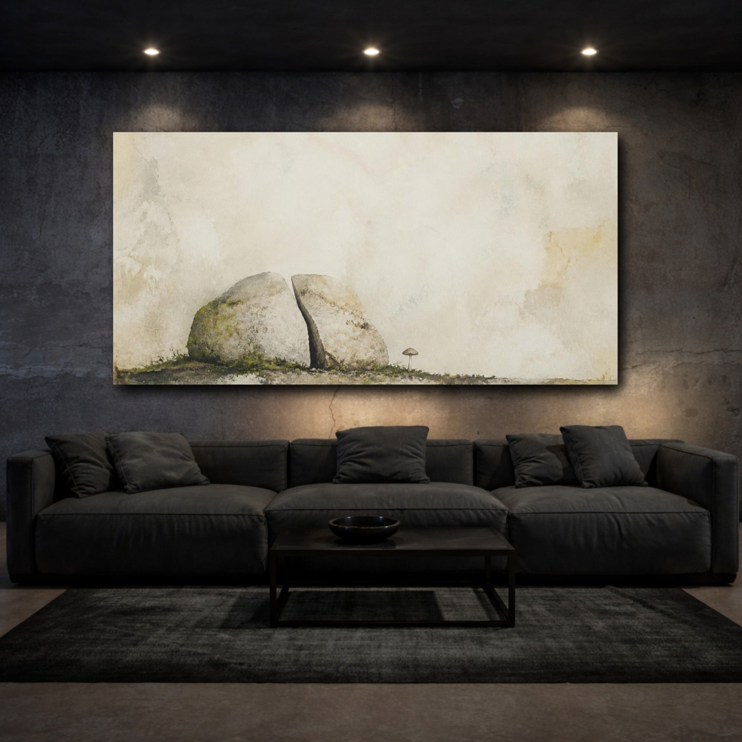 Mockup 3. Wabi Sabi Split Stone shown as canvas print