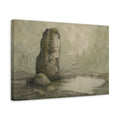 Side Mockup 4. Wabi-Sabi Standing Stone shown as canvas print