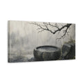 Side Mockup 3. Wabi Sabi Stone Basin shown as canvas print