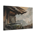 Main Mockup. Wabi-Sabi Stone Trough shown as canvas print