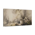 Side Mockup 3. Wabi Sabi Tea Cup shown as canvas print