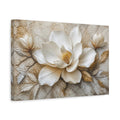 Side Mockup 4. White Magnolia Floral Elegance shown as canvas print