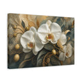 Side Mockup 4. White Orchid Floral Elegance shown as canvas print