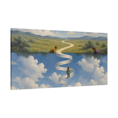 Main Mockup. Winding Path Illusion shown as canvas print