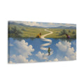 Side Mockup 3. Winding Path Illusion shown as canvas print