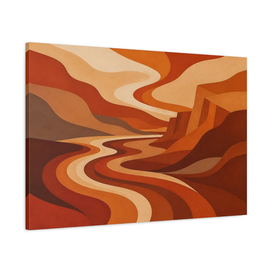 Main Mockup. Winding River Canyon shown as canvas print